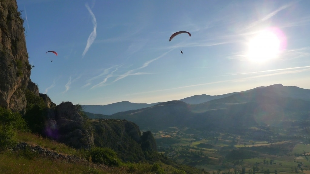 Vol lors d'un stage itinérant en parapente