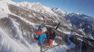 tandem parapente a ski